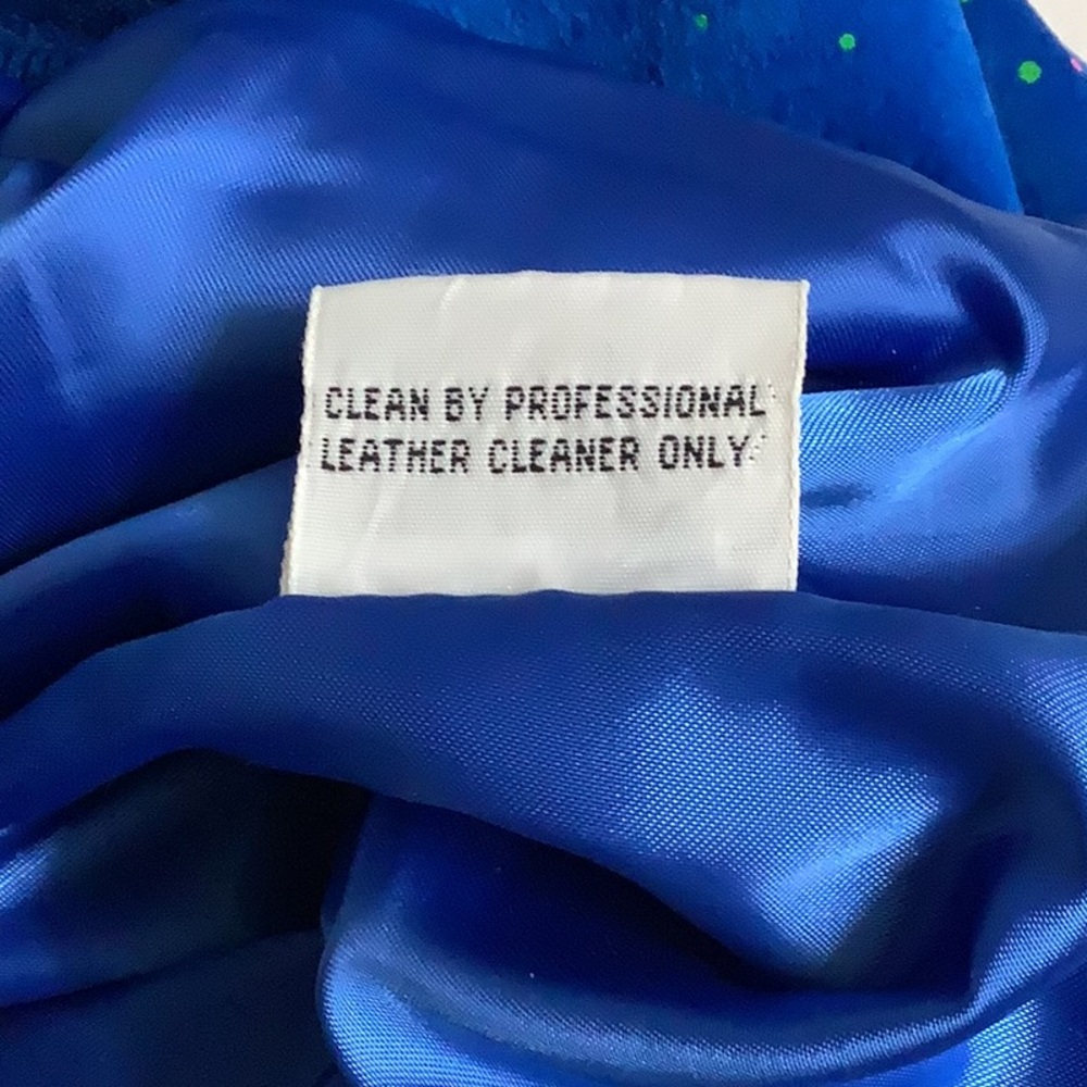 Vintage EJ Harper Royal Blue Two Piece Suede Skirt Set - Picture 9 of 9